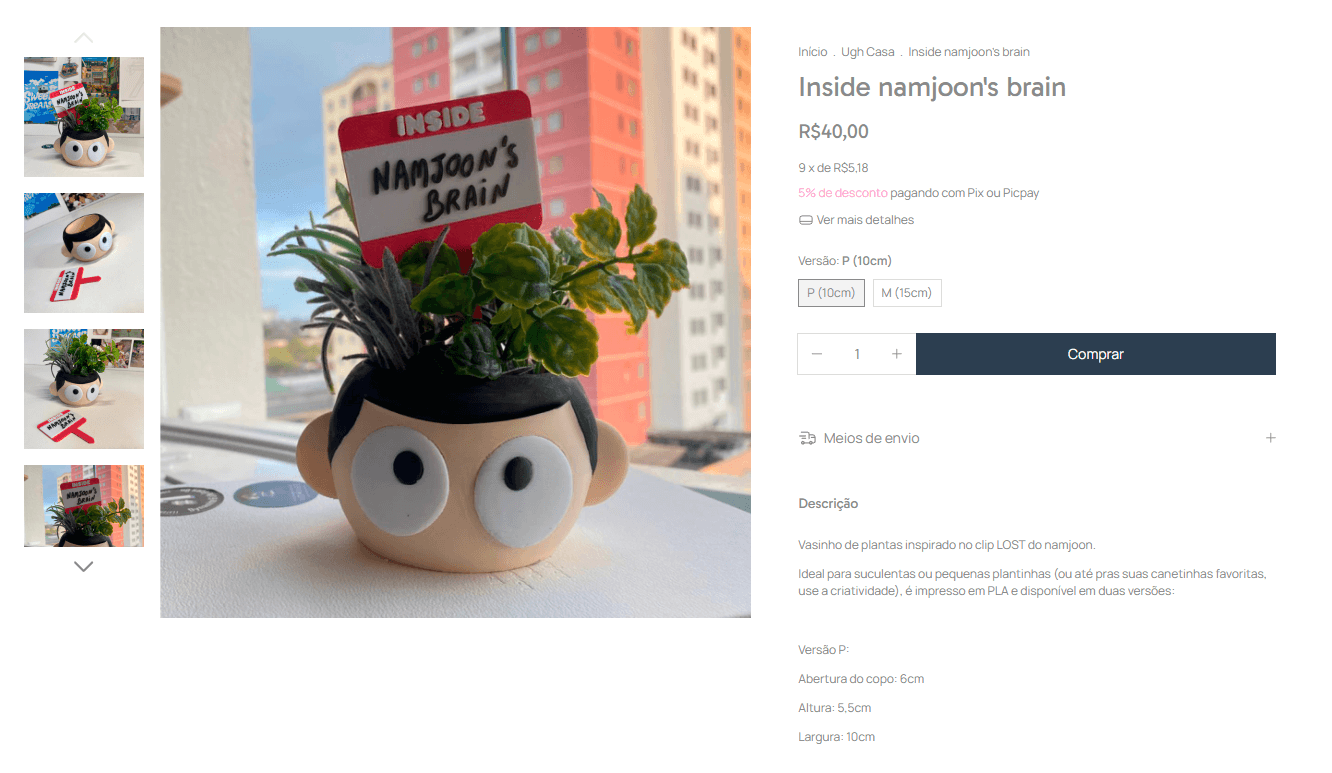 Modelagem 3D de produtos e objetos da loja